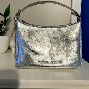 Silver Brandon Blackwood Hobo Style Bag